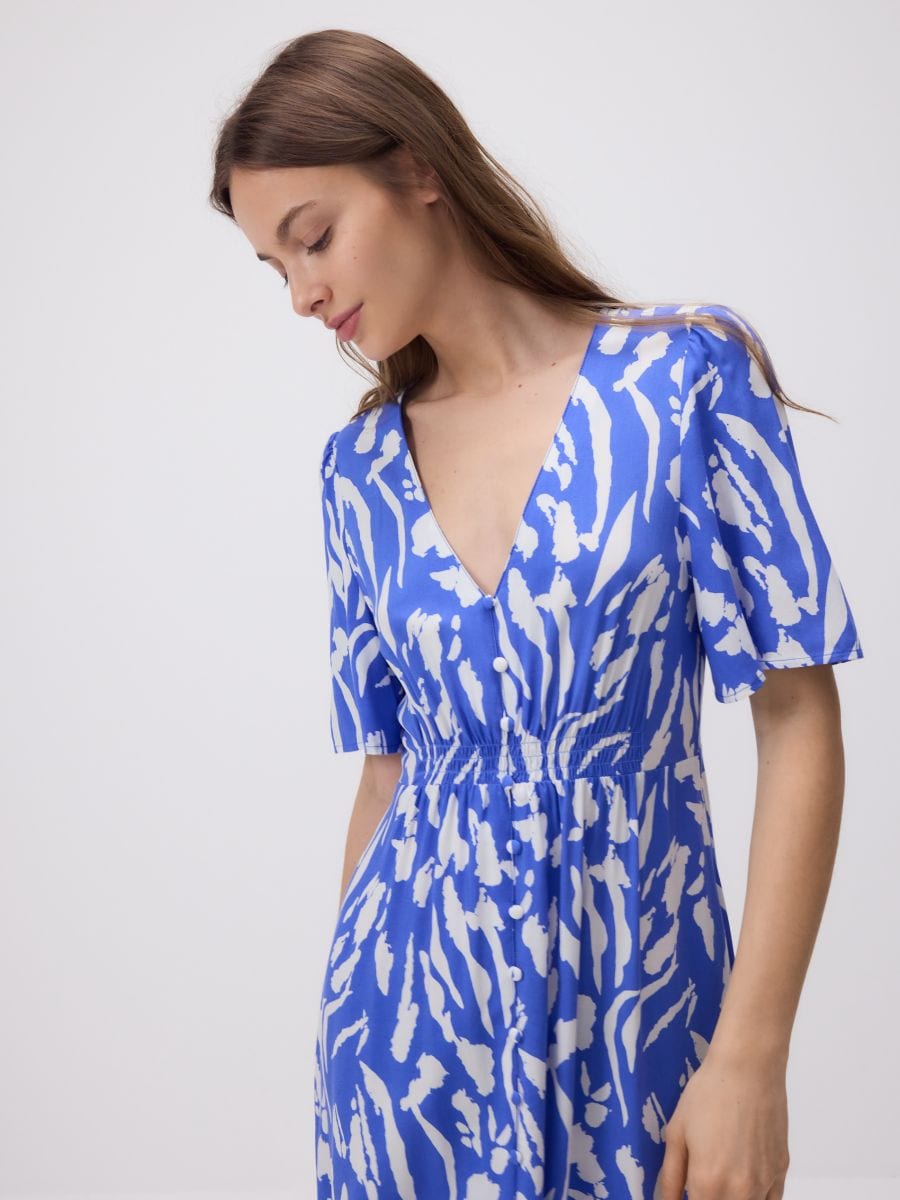 Robe midi à motif - bleu clair - RESERVED - 2