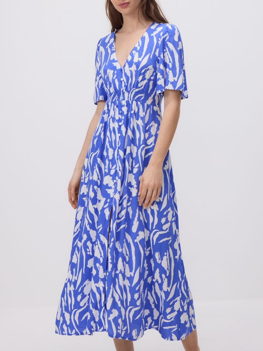Robe midi à motif - bleu clair - RESERVED - 3