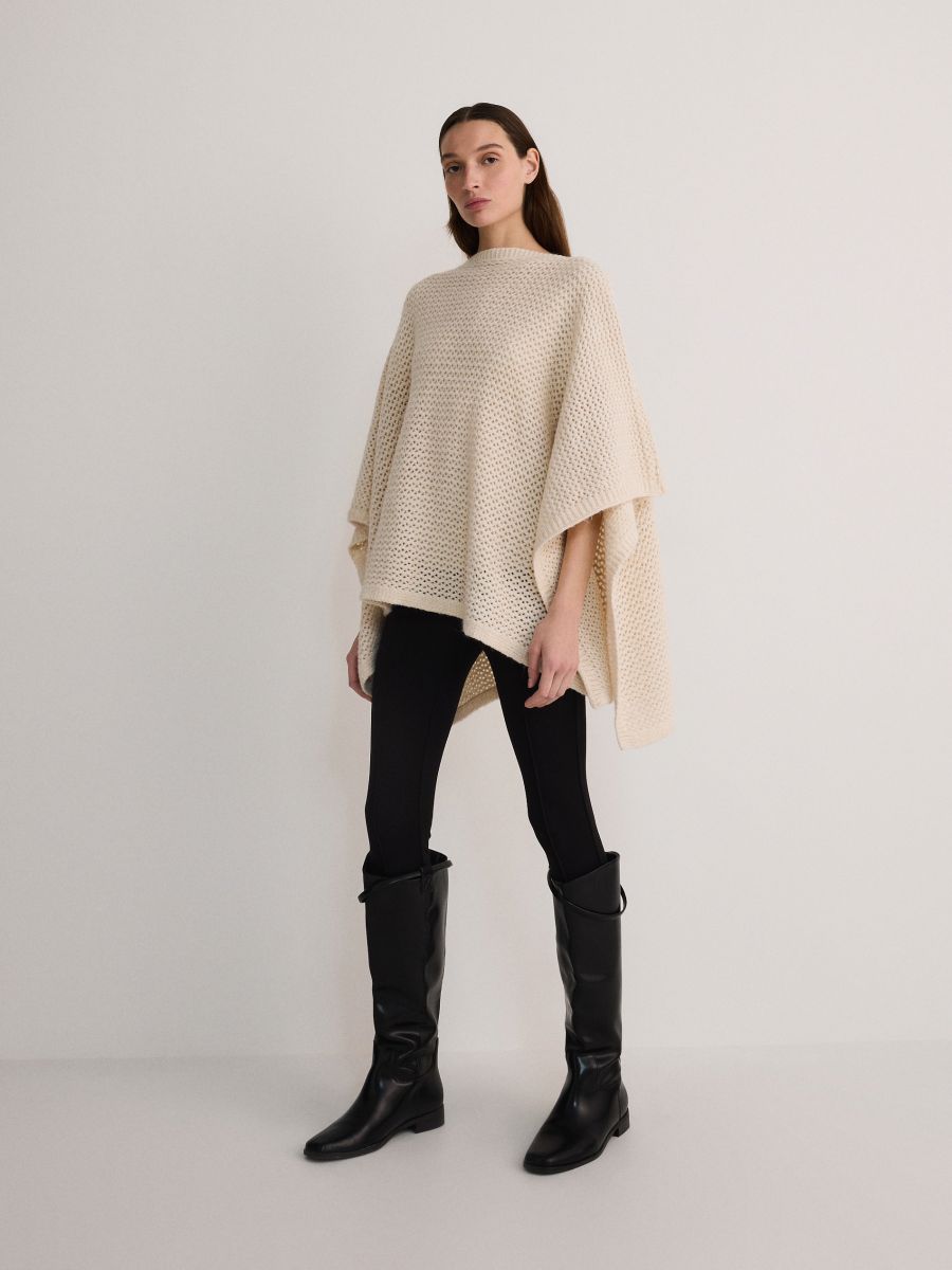 LADIES` PONCHO - cream - RESERVED - 2