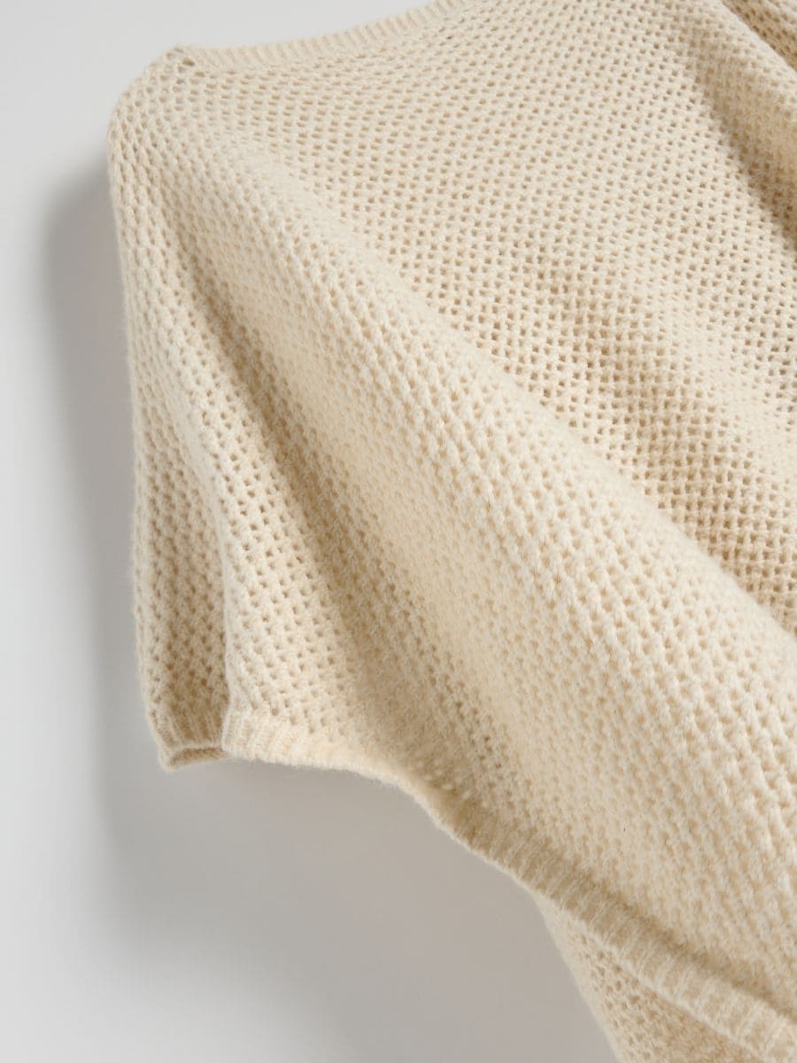 LADIES` PONCHO - cream - RESERVED - 6