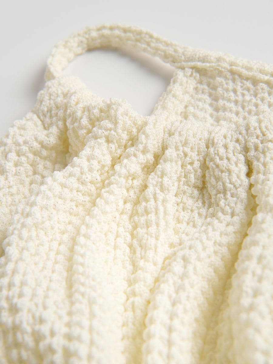 Crushed top with halter neck - cream - RESERVED - 7