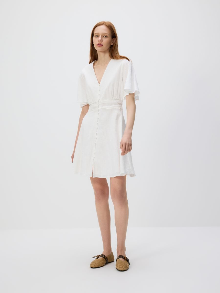 Robe midi en coton - crème - RESERVED - 2