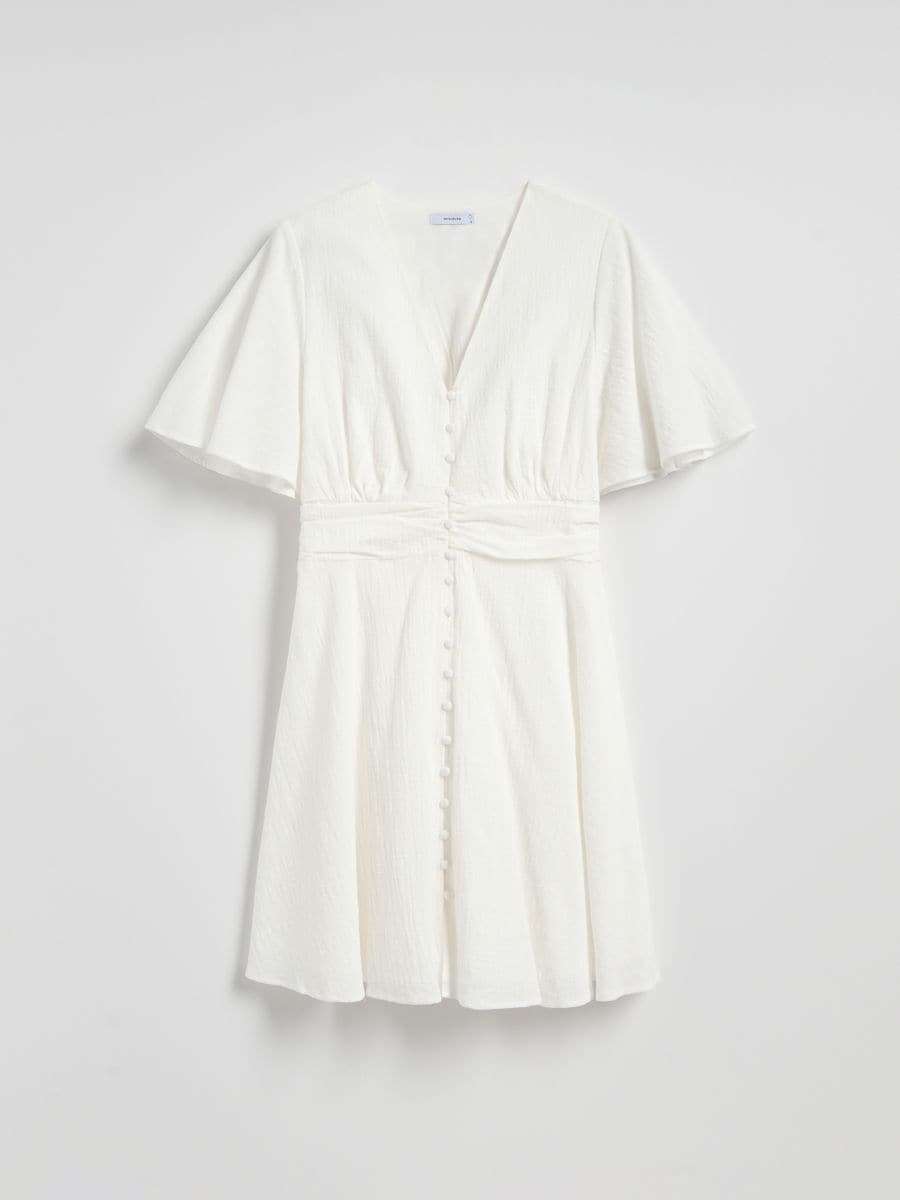 Robe midi en coton - crème - RESERVED - 5