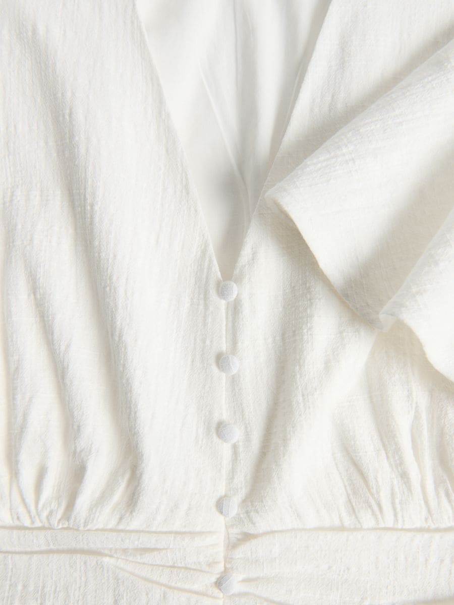 Robe midi en coton - crème - RESERVED - 6