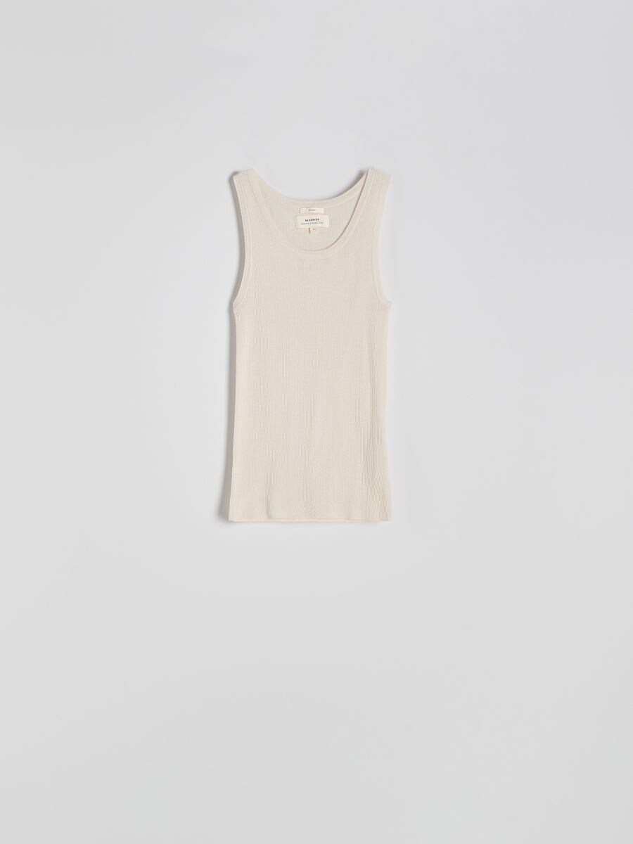 LADIES` SINGLET - krem - RESERVED - 4