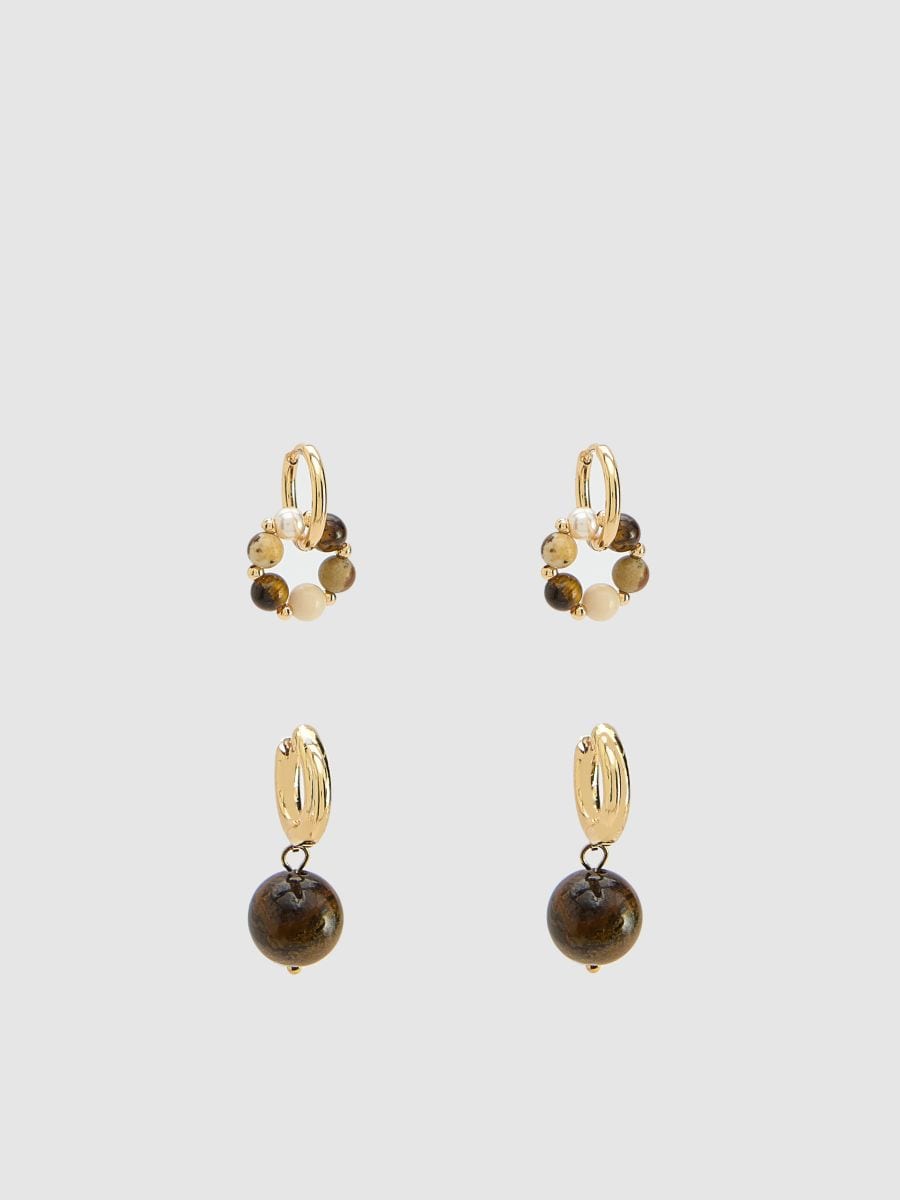 Earrings with gemstone details - multicolor - RESERVED