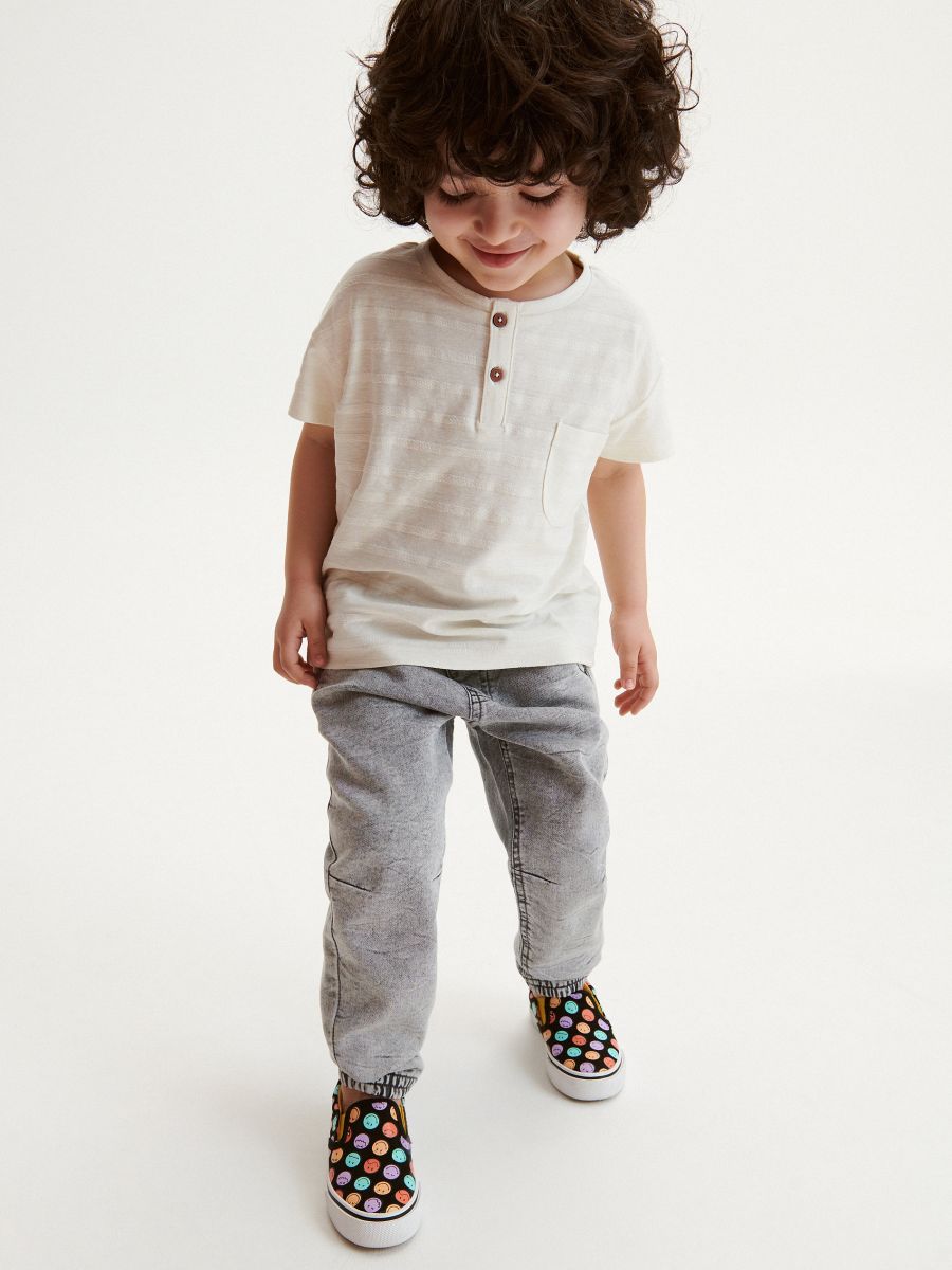 Elastic jogger jeans - light grey - RESERVED - 3