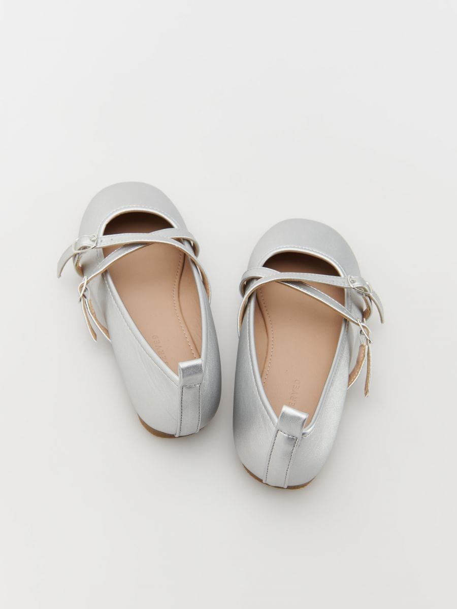 Ballerines argentées à fermeture - argent - RESERVED - 4