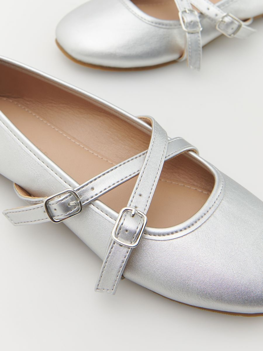 Ballerines argentées à fermeture - argent - RESERVED - 5