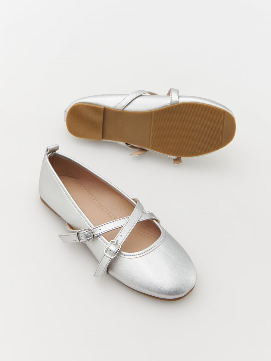 Ballerines argentées à fermeture - argent - RESERVED - 6