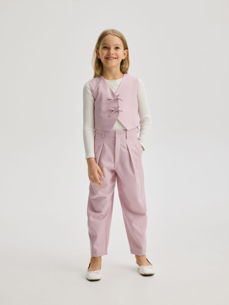 Smart elongated waistcoat - pink - RESERVED - 4