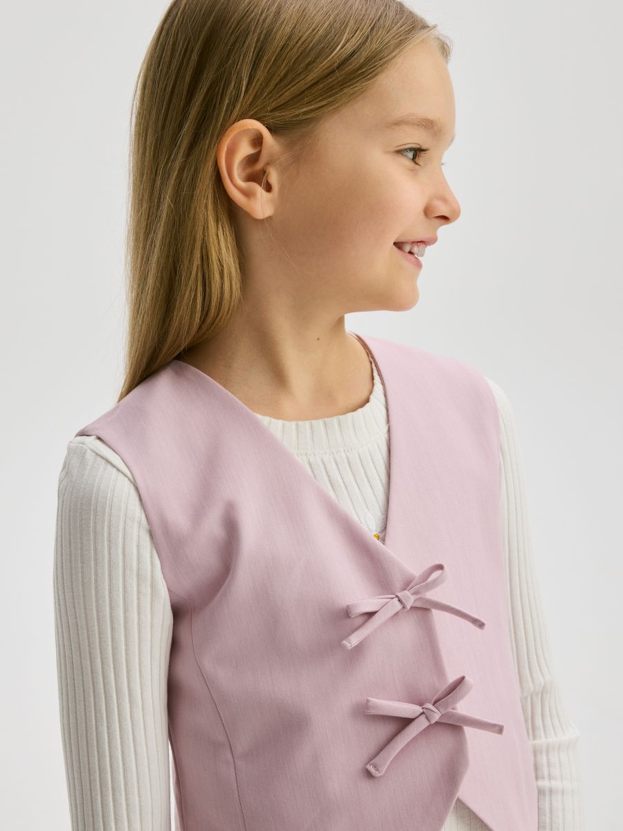 Smart elongated waistcoat - pink - RESERVED - 6
