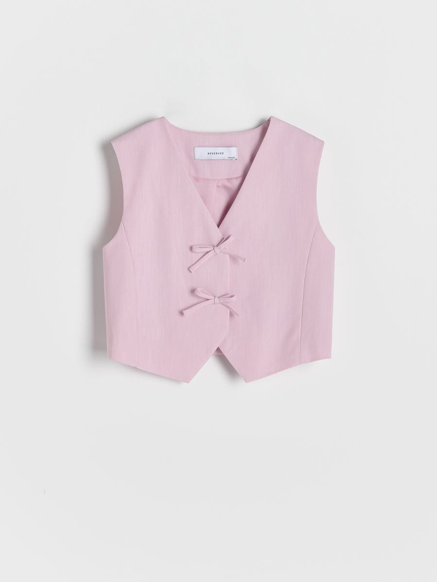 Smart elongated waistcoat - pink - RESERVED - 2