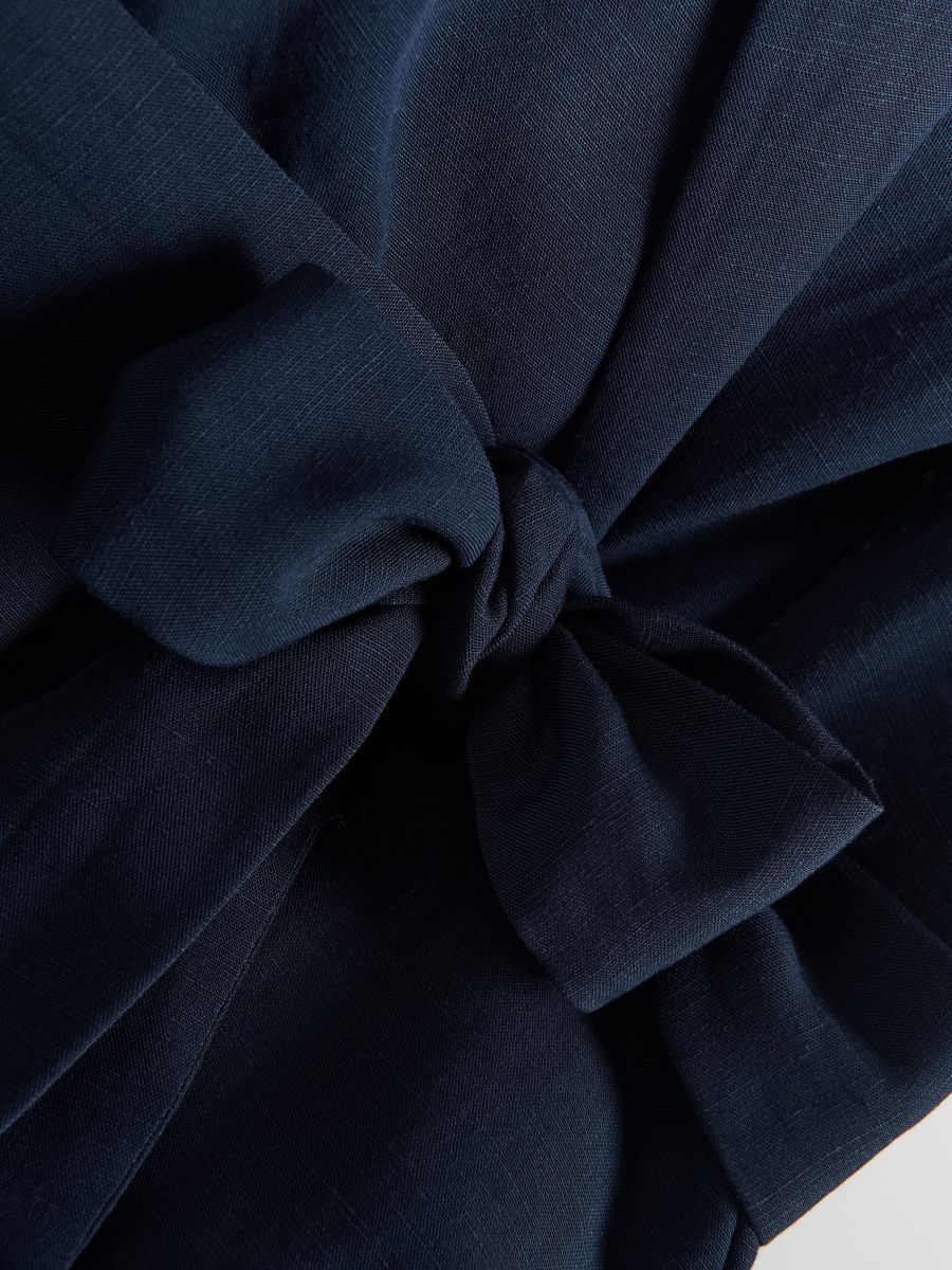 Linen blend jumpsuit - navy - RESERVED - 6