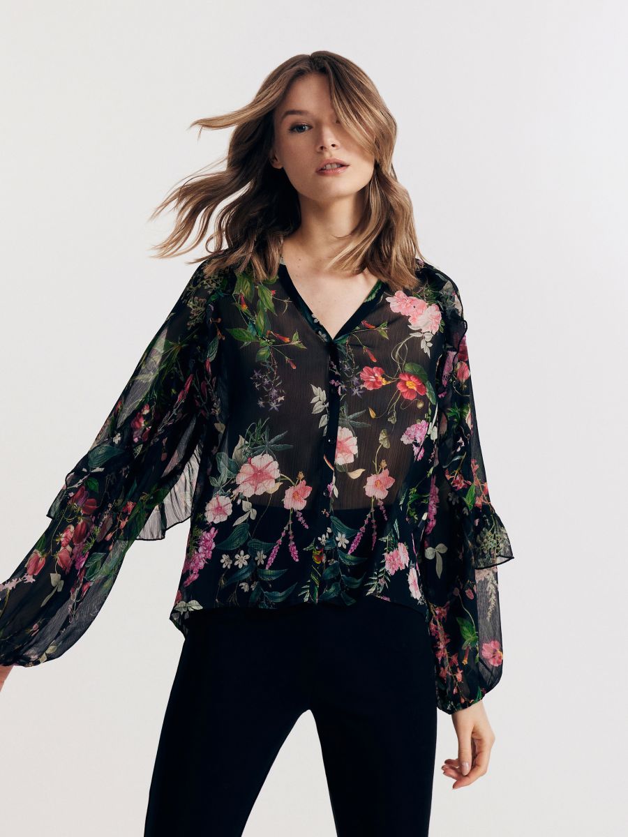 Patterned blouse - black - RESERVED - 2