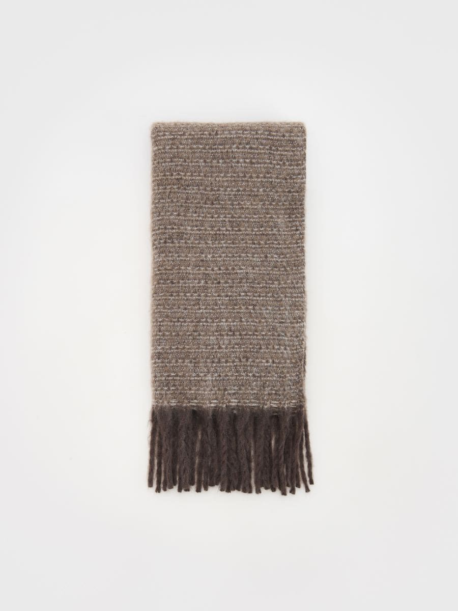 Écharpe douce à franges - Marron - RESERVED - 2