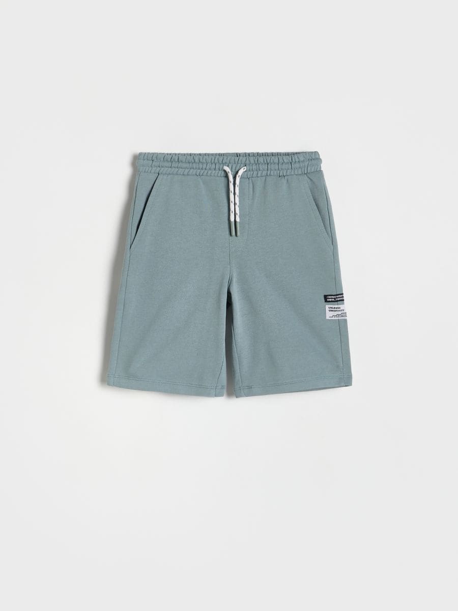 Cotton shorts - dark turquoise - RESERVED