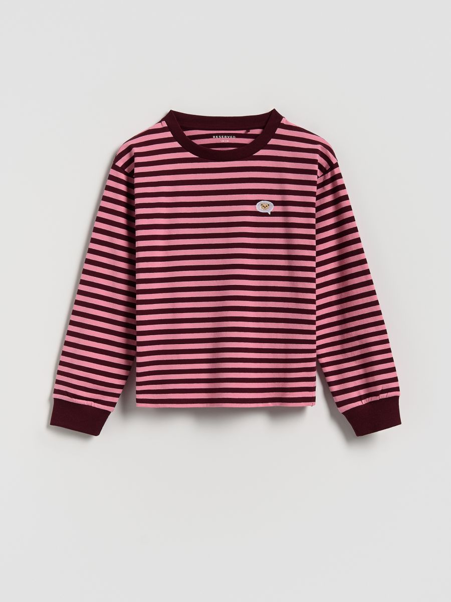 Embroidered cotton t-shirt - pink - RESERVED
