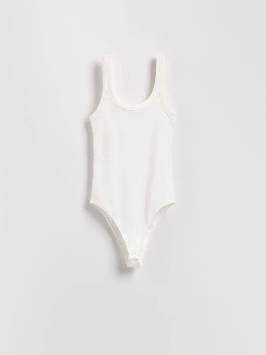 Bawełniane body - złamana biel - RESERVED