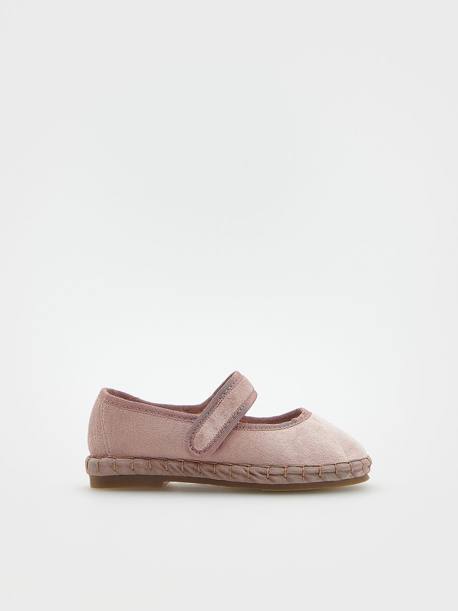 Faux suede ballerinas - nude - RESERVED
