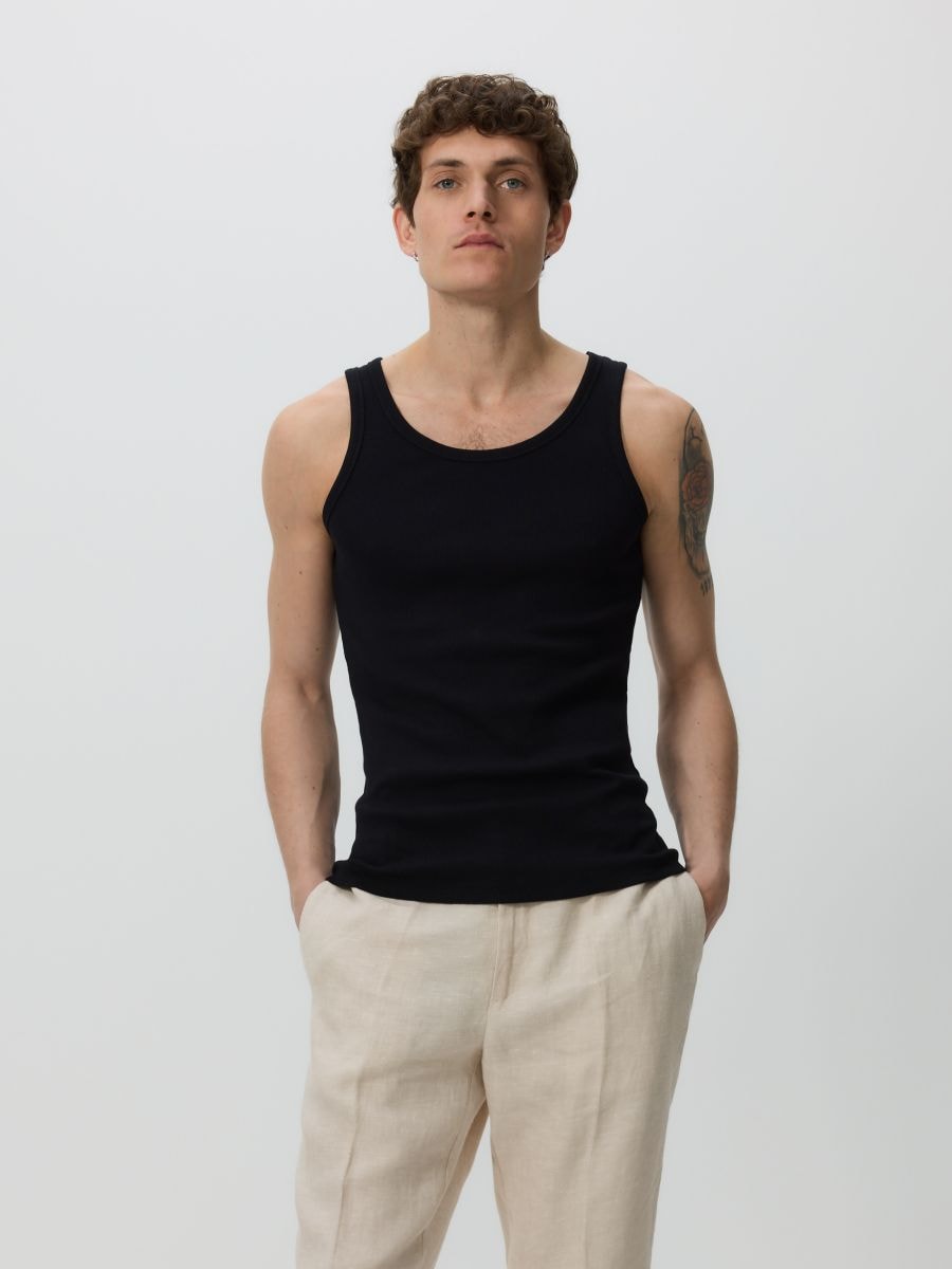 Cotton tank top - black - RESERVED - 4