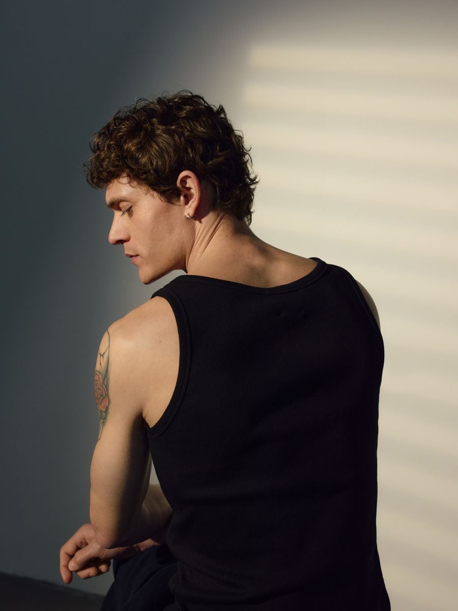 Cotton tank top - black - RESERVED - 2