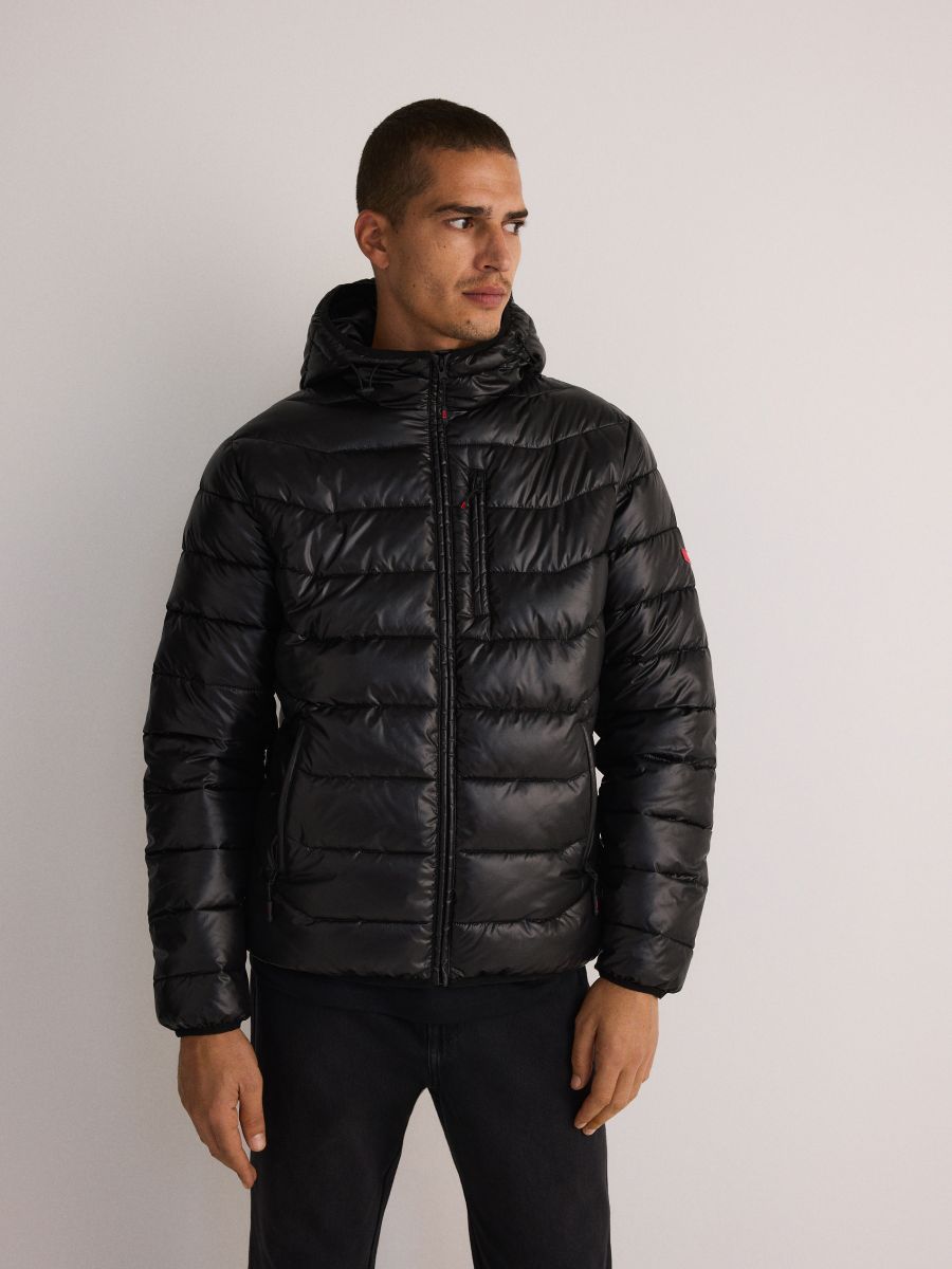 Quilted jacket with hood - black - RESERVED - 3