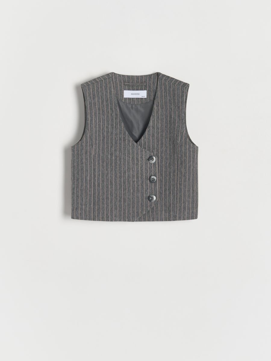 GIRLS` VEST - tamno siva - RESERVED