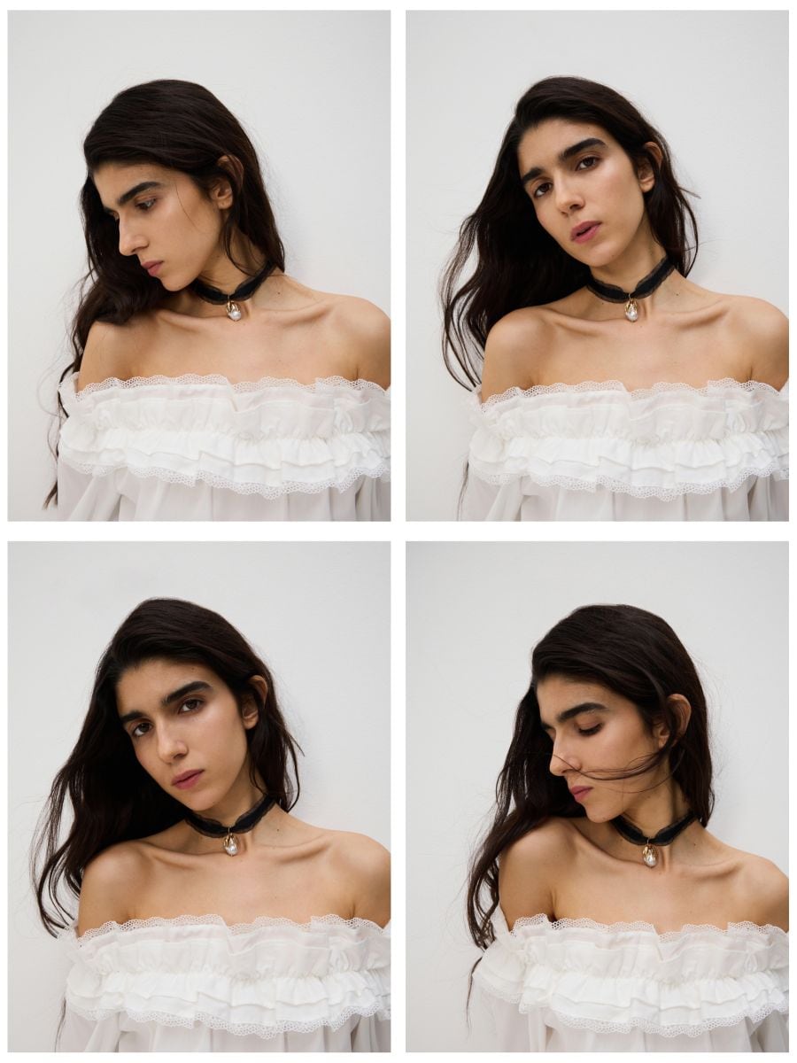 Choker with pendant - black - RESERVED - 3