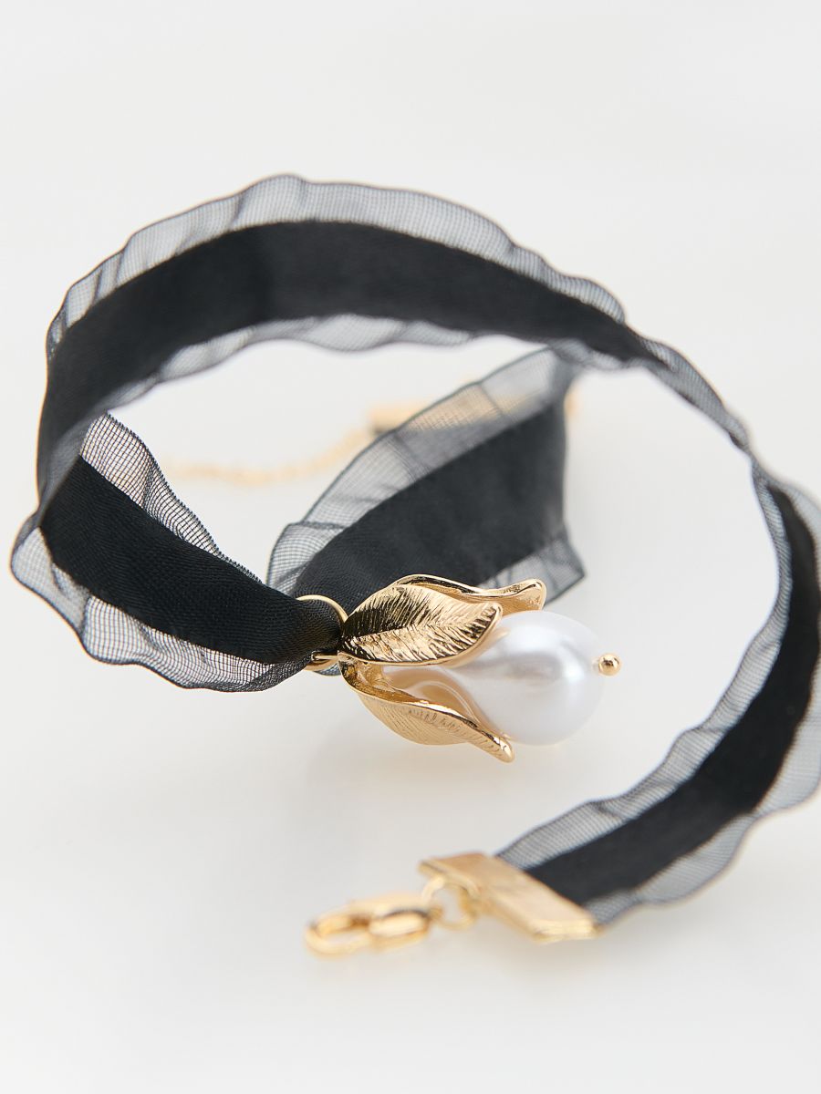 Choker with pendant - black - RESERVED - 2