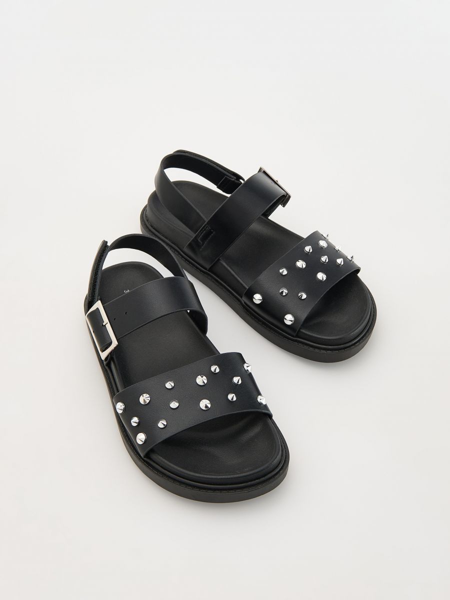 Sandals with studs - black - RESERVED