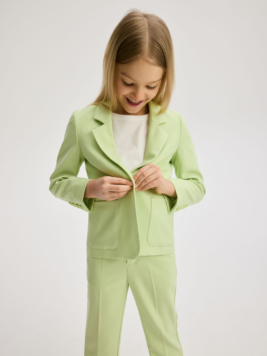 Viscose blend blazer - yellow green - RESERVED - 4