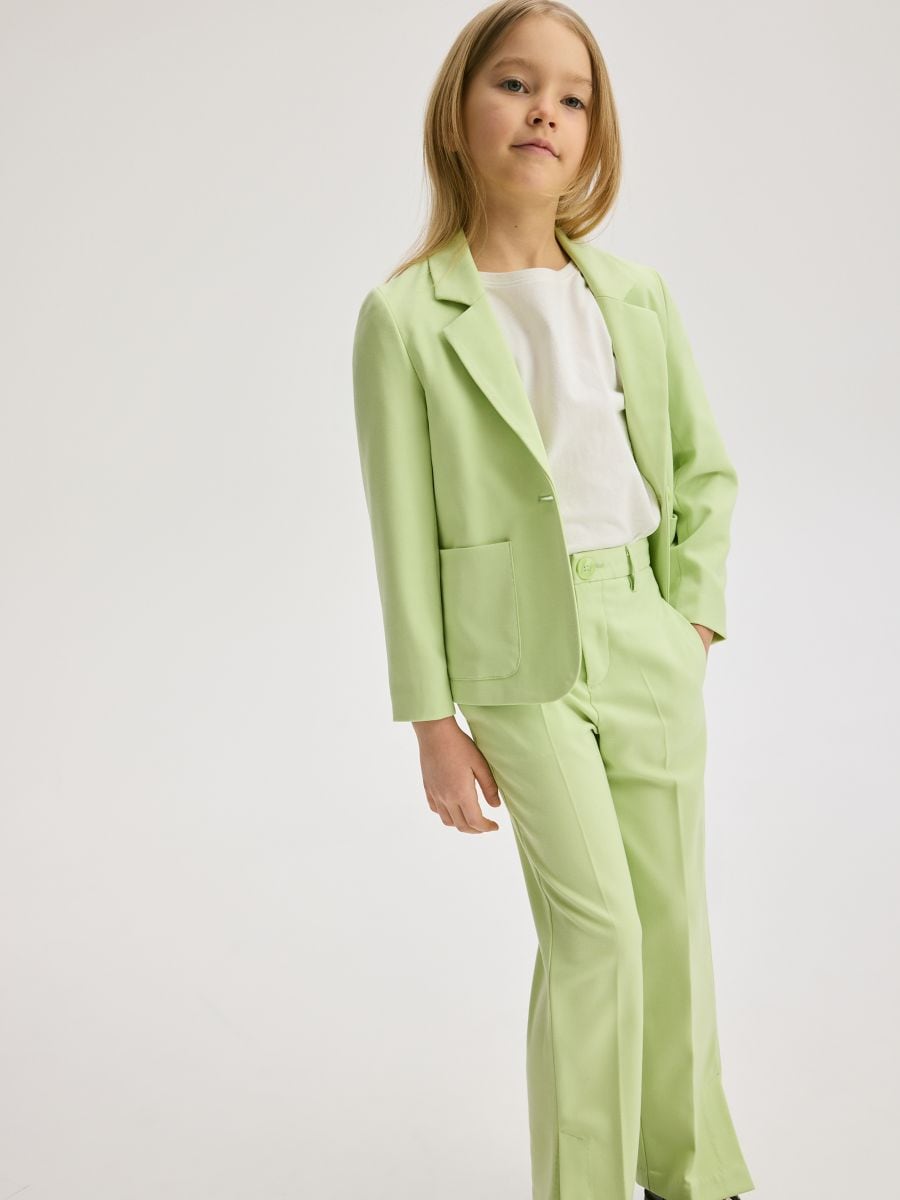 Viscose blend blazer - yellow green - RESERVED