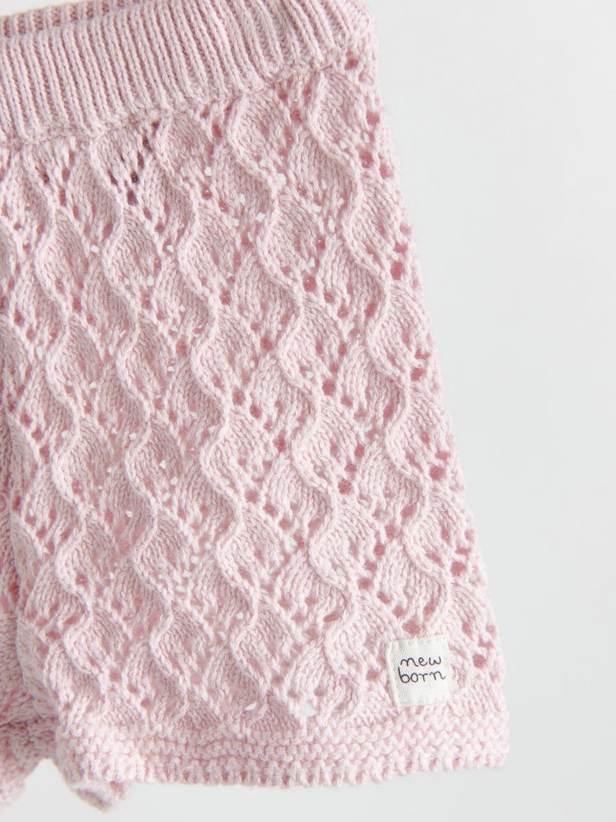 Openwork shorts - pastel pink - RESERVED - 3