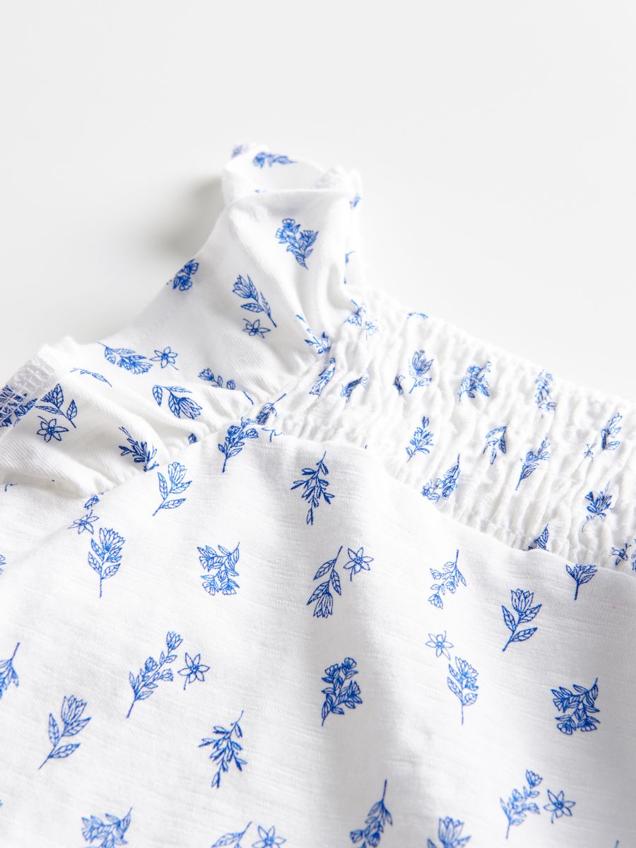 Jumpsuit with frill - cream - RESERVED - 4
