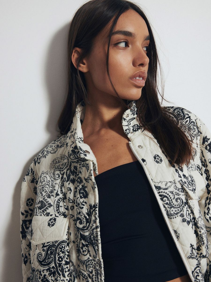 Paisley style pattern jacket - nude - RESERVED - 3