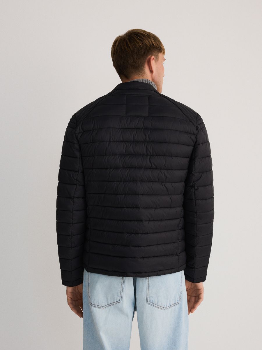 Quilted jacket with stand up collar - black - RESERVED - 4