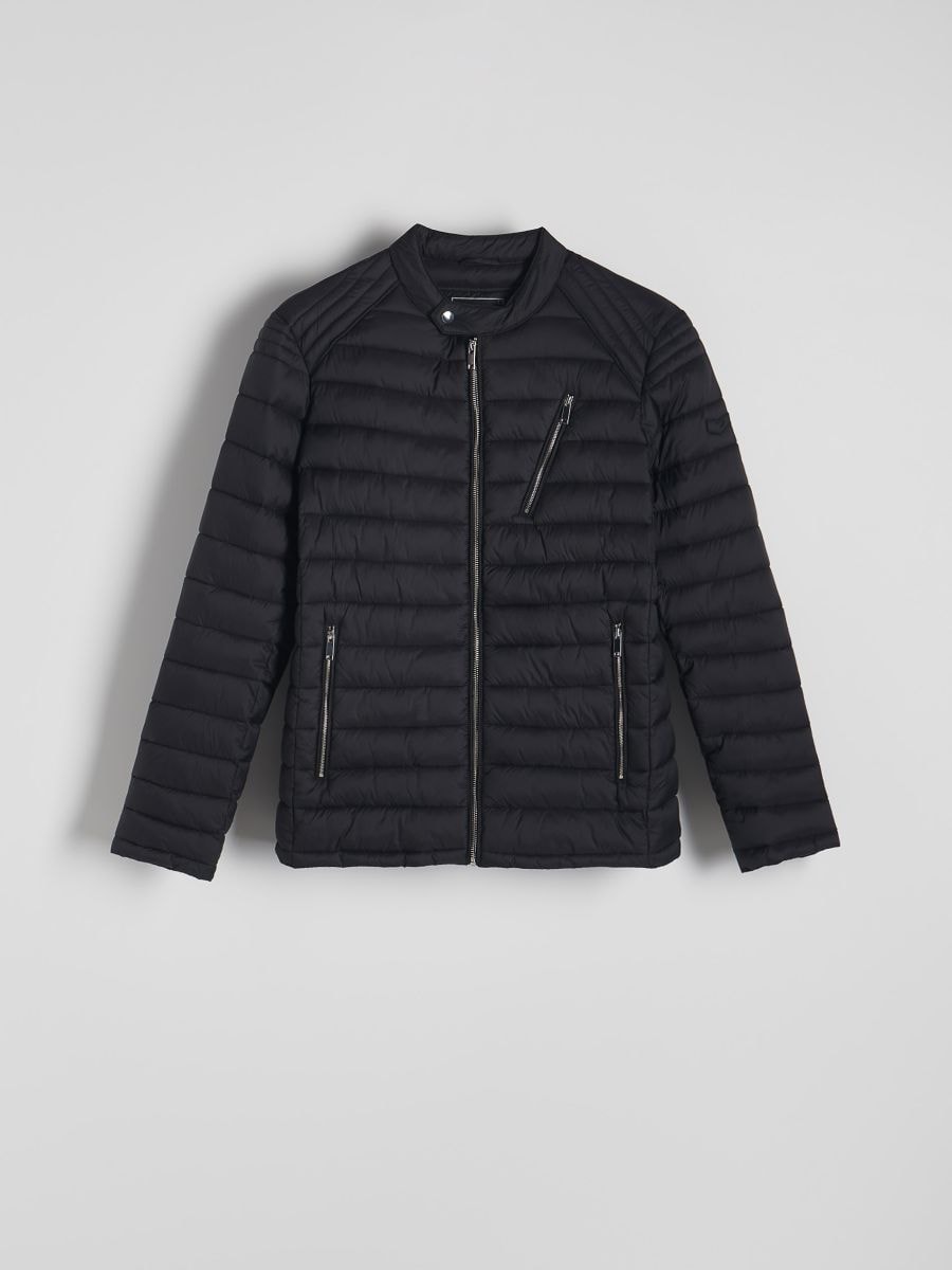 Quilted jacket with stand up collar - black - RESERVED - 5