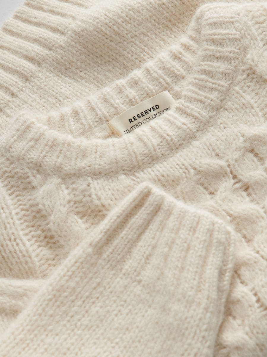 Wool blend jumper - cream - RESERVED - 2