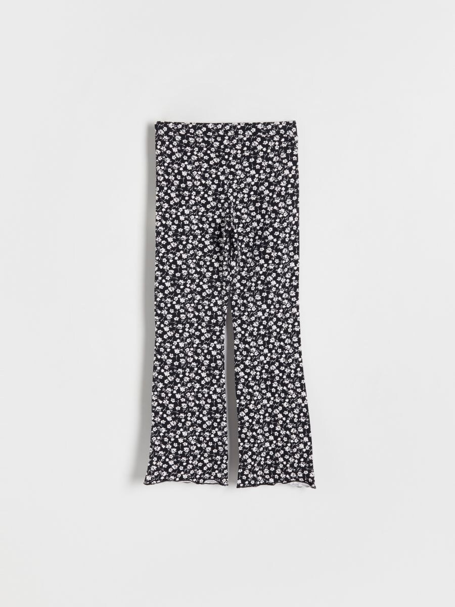 Patterned flare trousers - black - RESERVED - 3