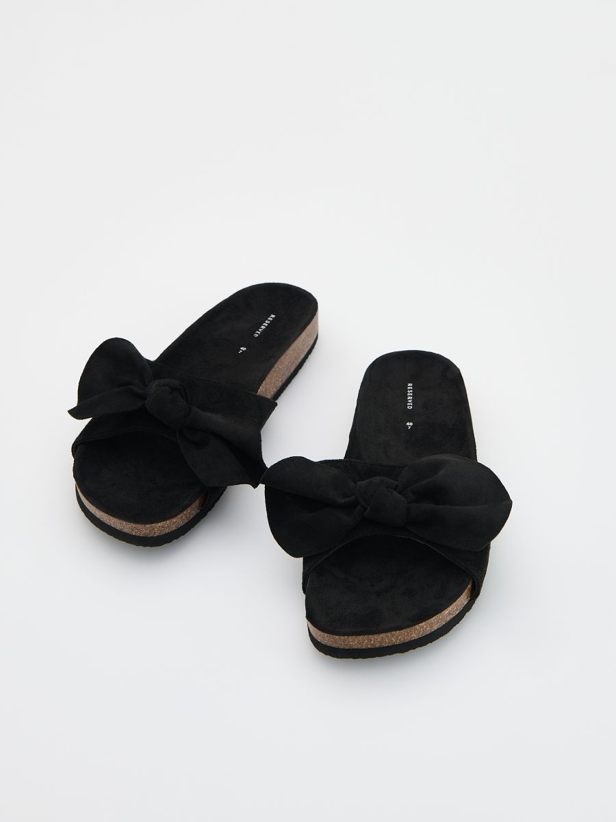 Slider sandals with bow detail - black - RESERVED - 2
