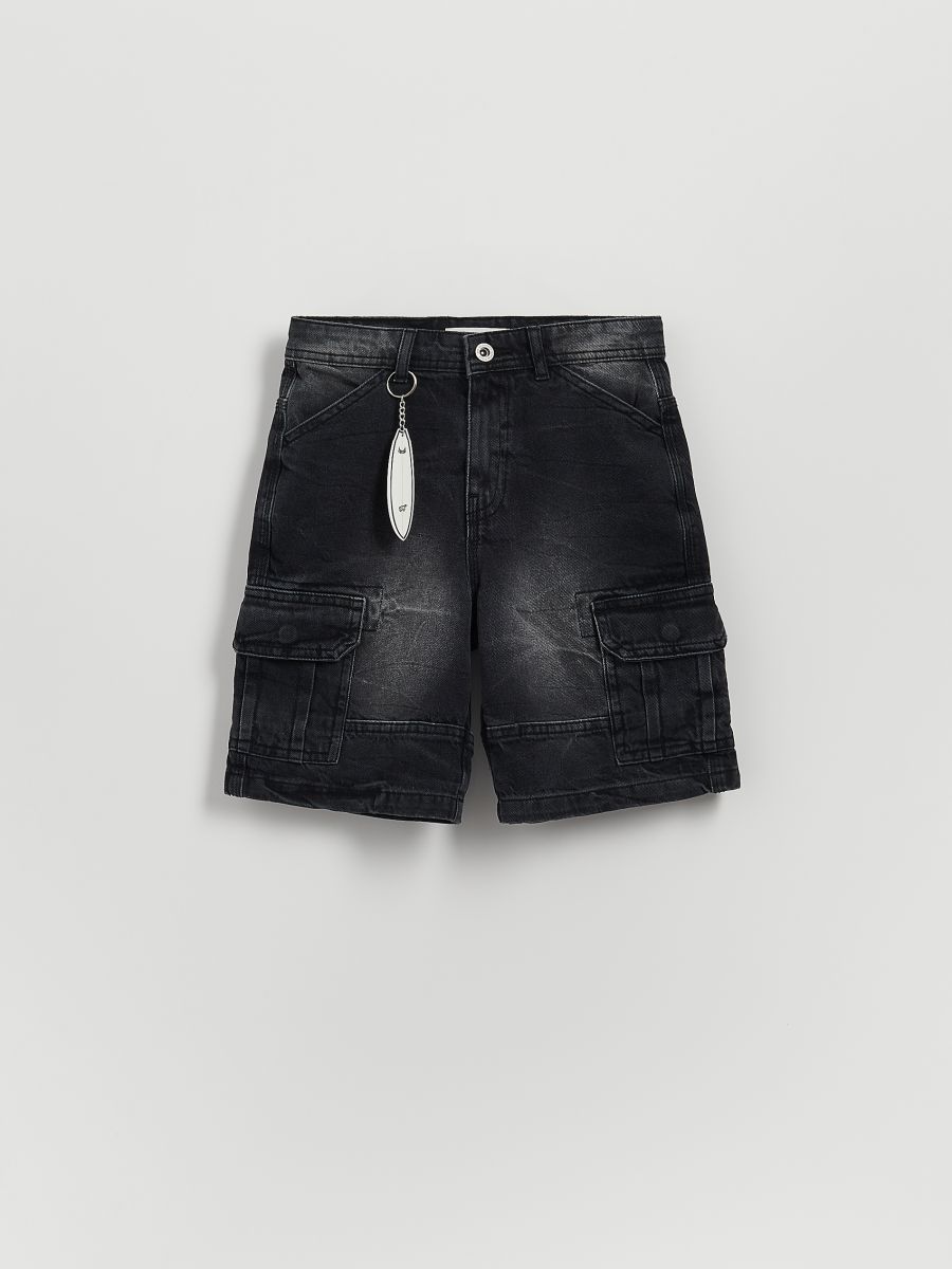 BOYS` SHORTS & CHAIN - чорний - RESERVED