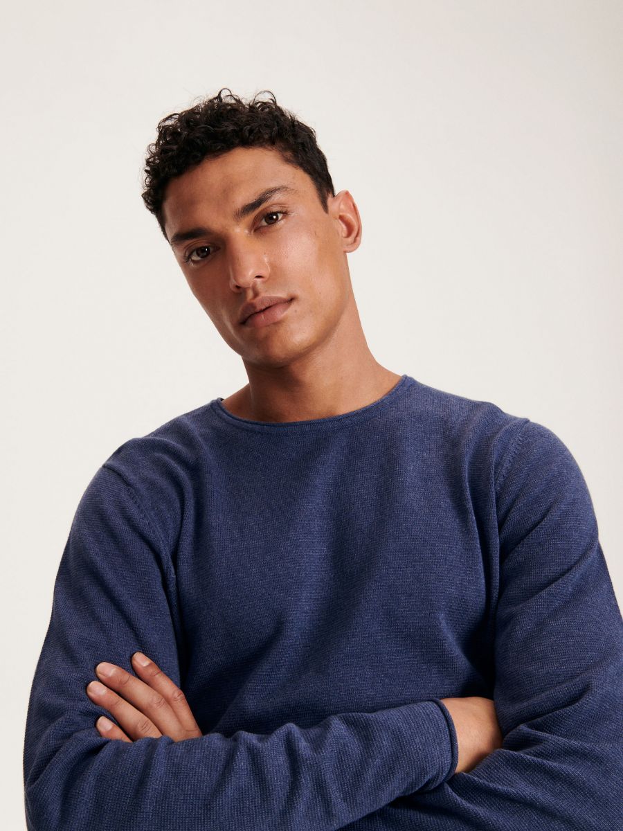 Pull en coton - Bleu - RESERVED - 3