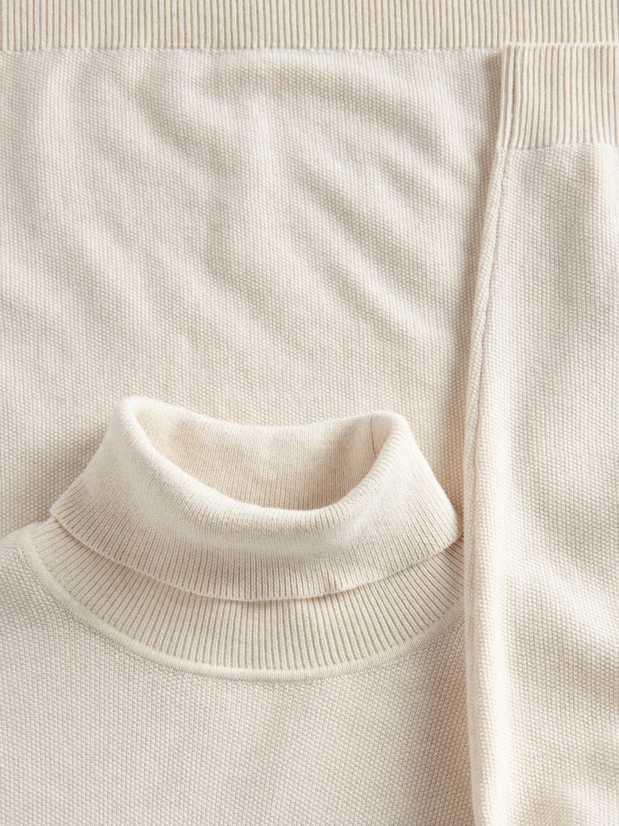 Pull en coton à col roulé - nude - RESERVED - 4