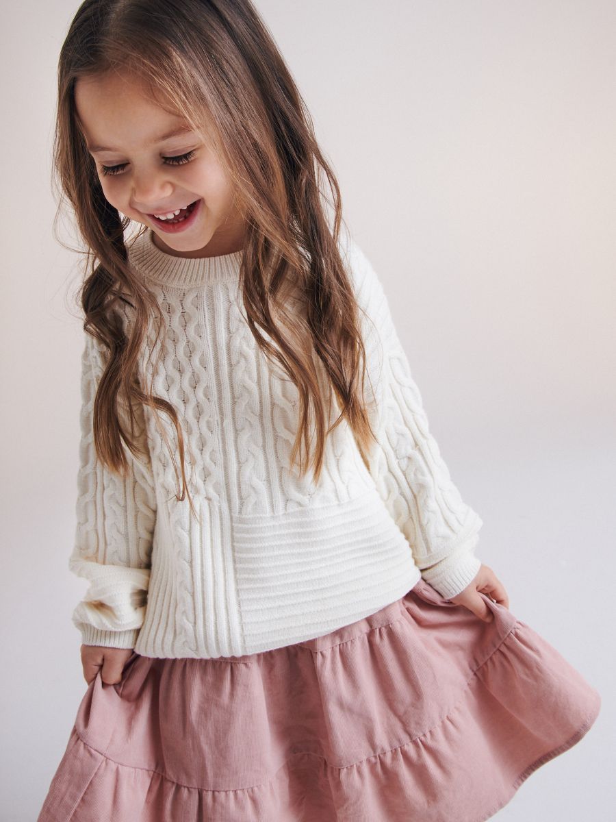 Saia com bainha com folhos - ROSA PASTEL - RESERVED - 5