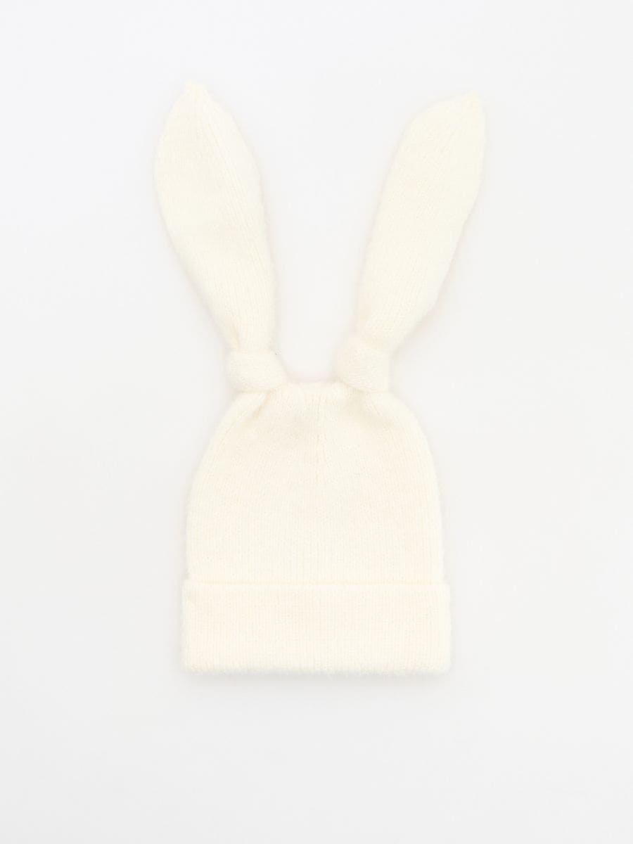 Beanie with ears - cream - RESERVED - 2