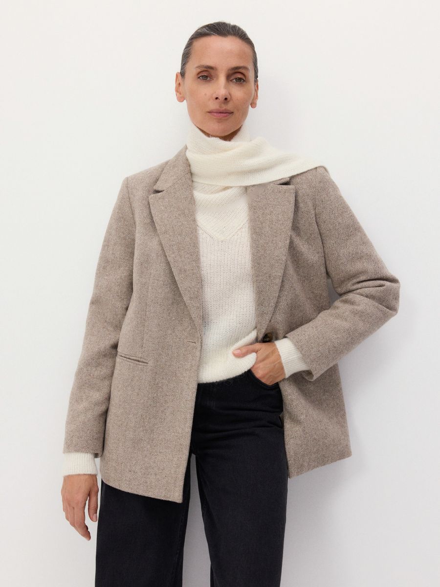Wool blend jumper - cream - RESERVED - 4