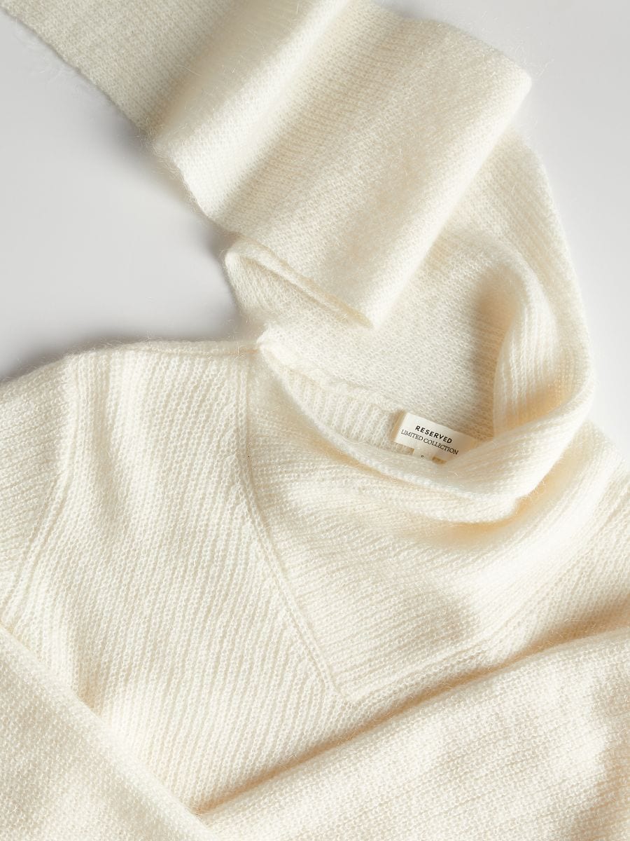 Wool blend jumper - cream - RESERVED - 7