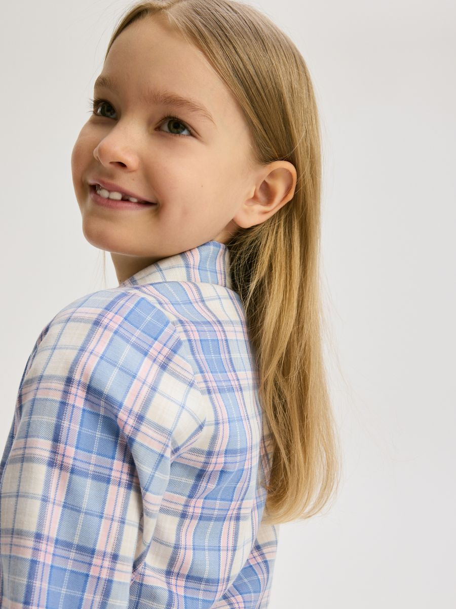 Cropped check blazer - multicolor - RESERVED - 5