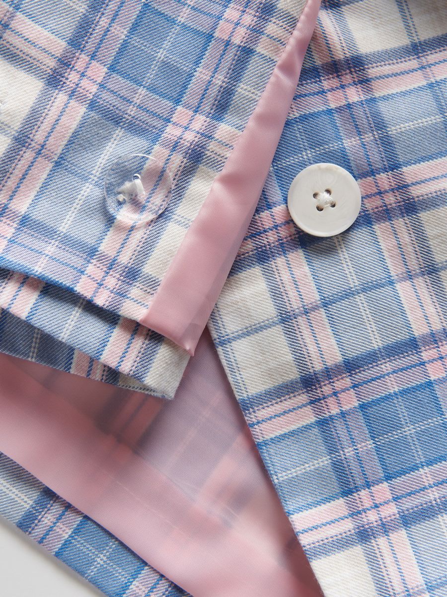 Cropped check blazer - multicolor - RESERVED - 5